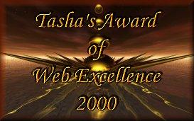 Tasha's award of web excellence